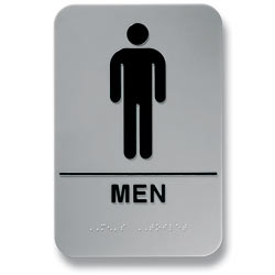 Durable Picto Braille - pictogram "Gentleman WC" | ACTIVA