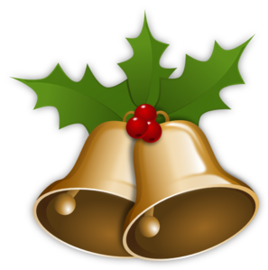 Christmas Bells With Holly clip art - vector clip art online ...