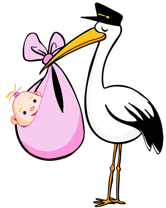 Stork With Baby Clipart