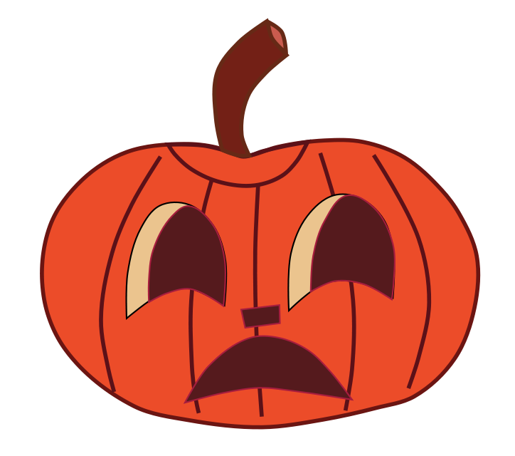 Free Sad Jack O' Lantern Clip Art