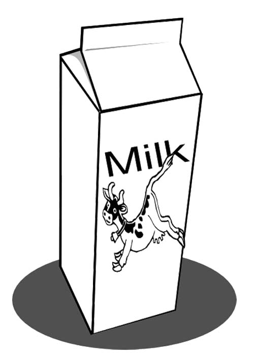 Milk Coloring Pages : Milk Carton With Pictures Cow Coloring Page ...