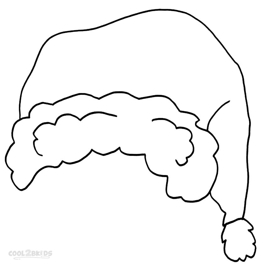 Printable Santa Hat Coloring Pages For Kids | Cool2bKids