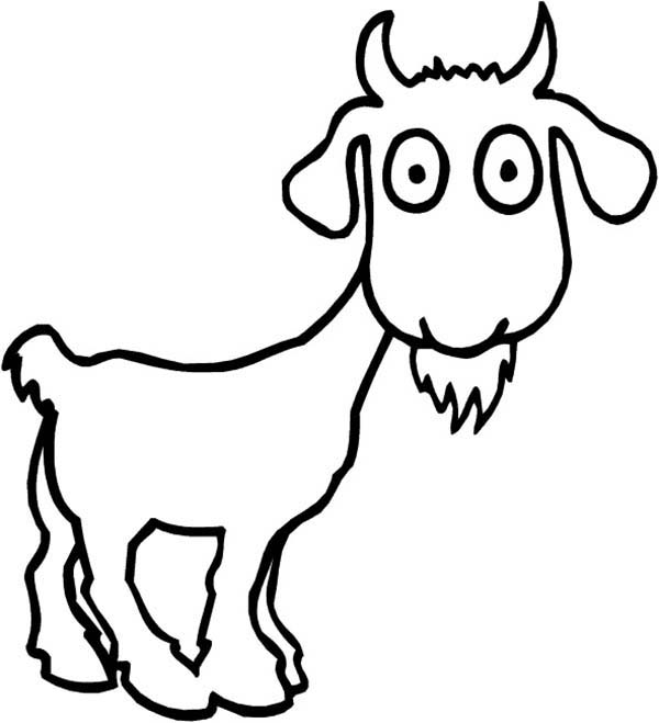 Surprised Goat Coloring Pages | Color Luna
