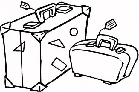 Open Suitcase Coloring Page. royalty free suitcase illustrations ...