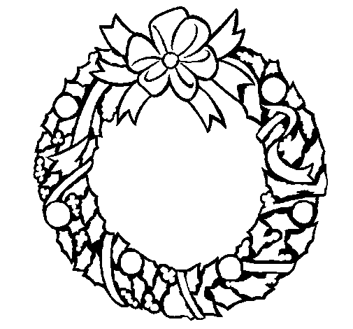 Black Christmas Wreath - ClipArt Best
