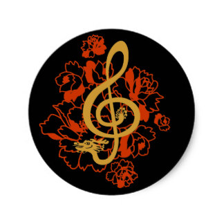 Treble Clef Stickers | Zazzle