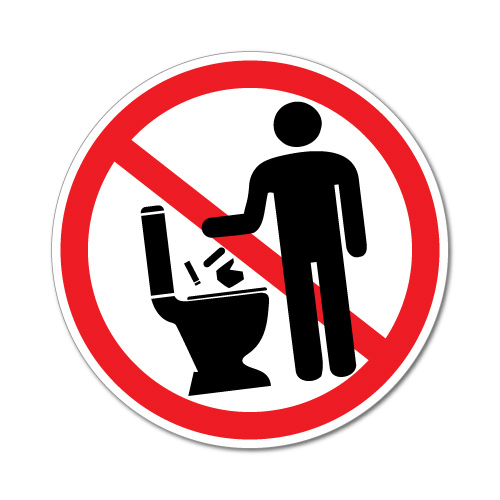 Do Not Litter Toilet Sign Sticker Decal Safety Business #6261EN | eBay