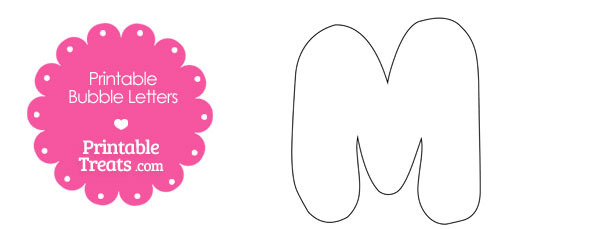 Printable Bubble Letter M Template — Printable Treats.com