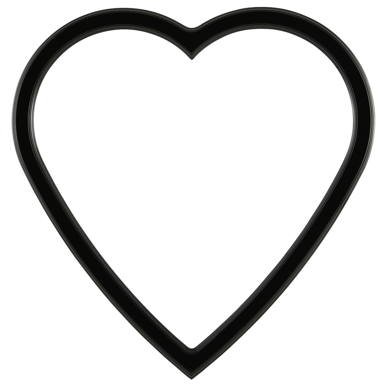 810 Heart Frame Gloss Black - InLine Ovals - ClipArt Best ...