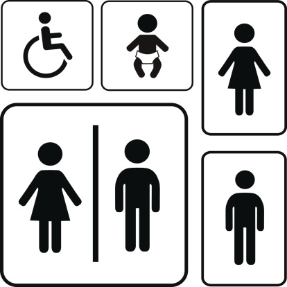 Restroom Sign Clip Art, Vector Images & Illustrations