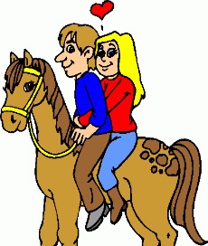 Ride a horse clipart