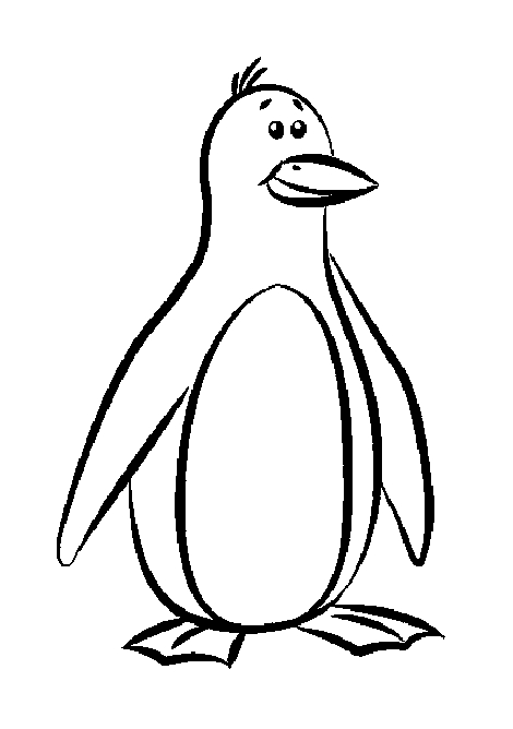 Penguin outline clipart