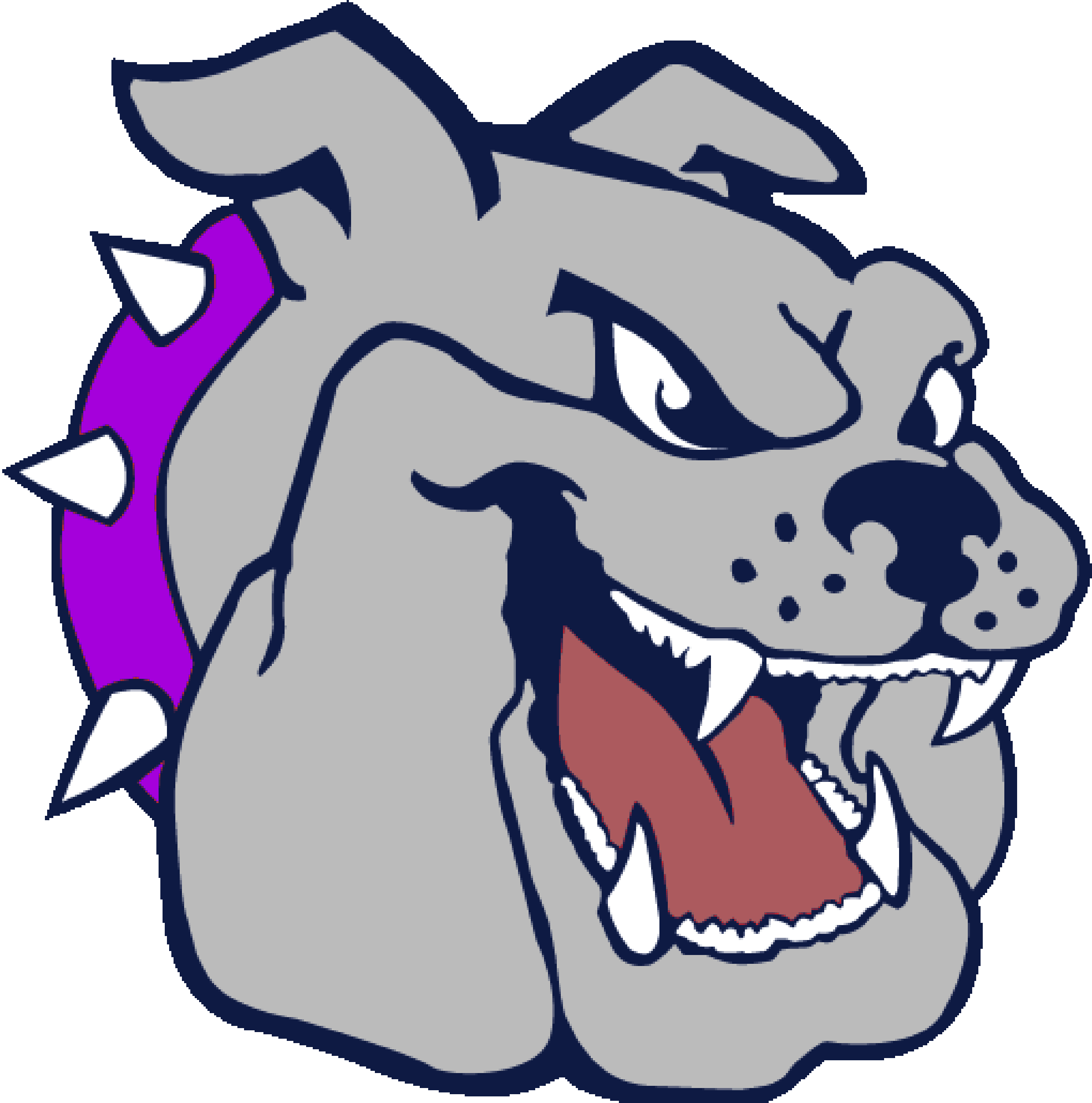 Bulldog Football Mascot Clipart - HVGJ