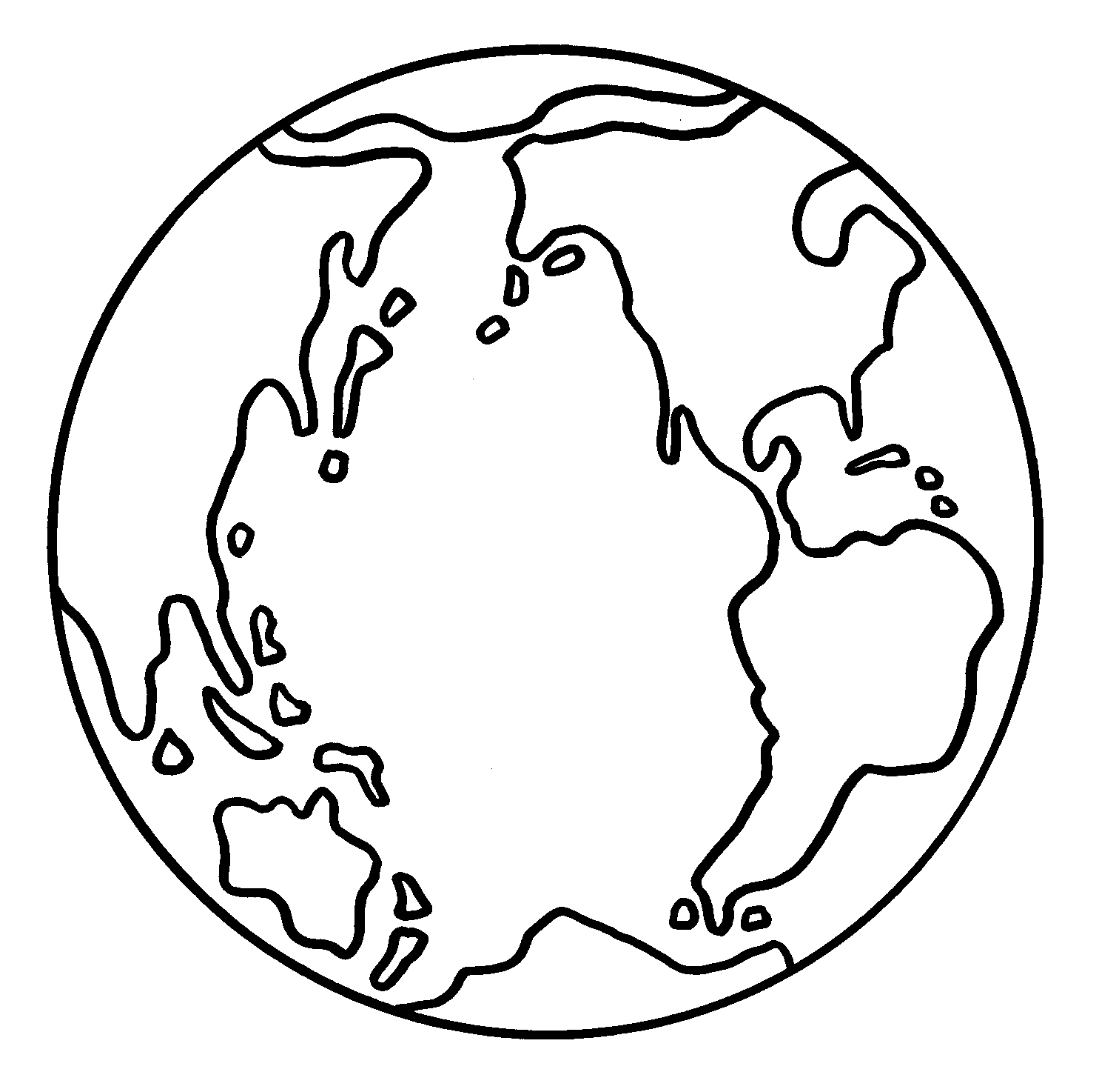 Earth Template Printable | Coloringkids.co
