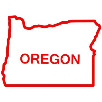 Amazon.com - Oregon State Outline Decal Sticker (red, 15 inch ...