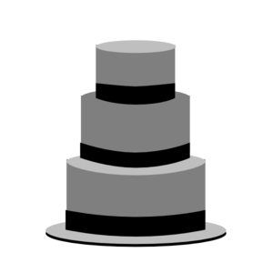 Black And White Wedding Cake Clip Art - Free ...