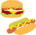 Hamburger And Hot Dog Clip Art