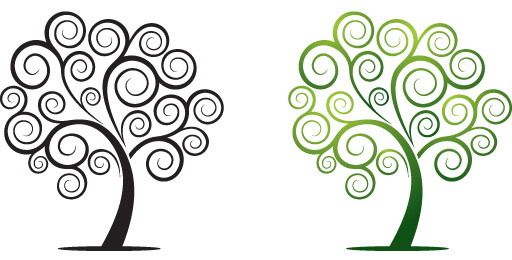 Swirly Tree Clip Art