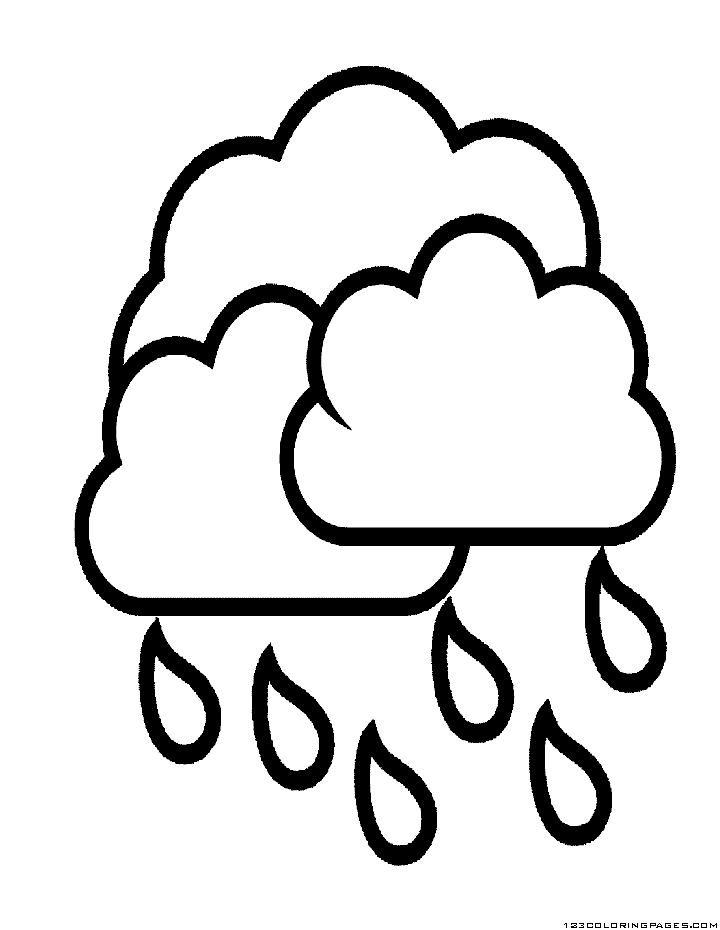 rain drop coloring page
