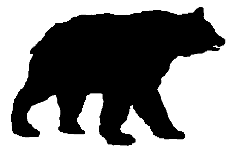 Black bear silhouette clip art