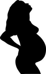 Pregnant woman silhouette clip art