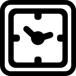 Clock of square shape - Free Tools and utensils icons