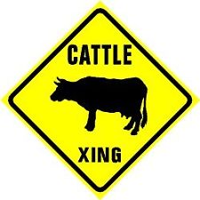 Cattle Crossing Sign