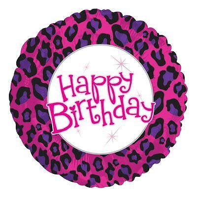 Pink & Purple Cheetah Happy Birthday Balloon Bouquet – Jeckaroonie ...