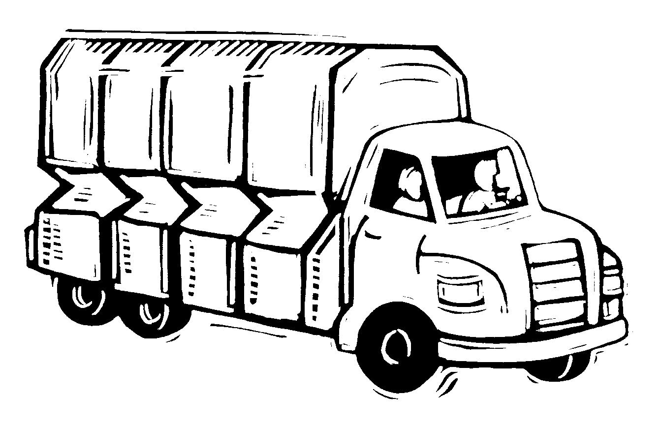 Recycling truck clipart