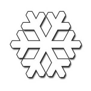 Black white snowflake clipart