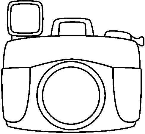 Black and white camera clipart