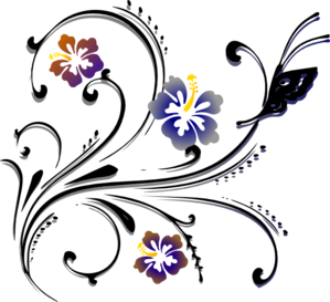 Butterfly Scroll Clip art - Flowers - Download vector clip art online