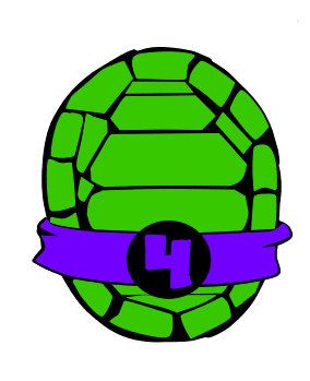 Ninja turtles clipart outline