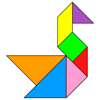 Tangram Swan - Tangram solution #16 - Providing teachers and ...