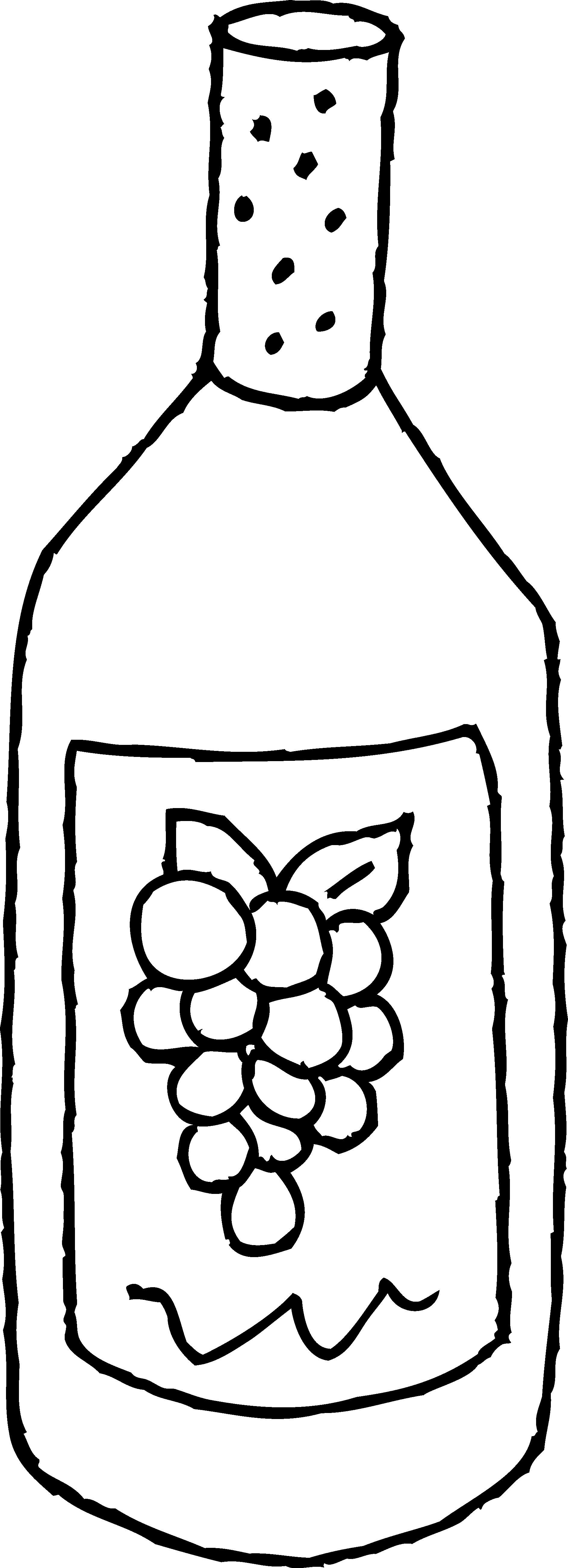 wine bottle black and white drawing | Bottle Idea