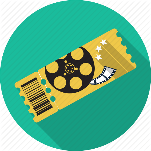 Cinema, cupon, entertainment, film, movie, theatre, ticket icon ...