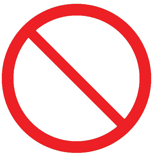 No symbol clip art