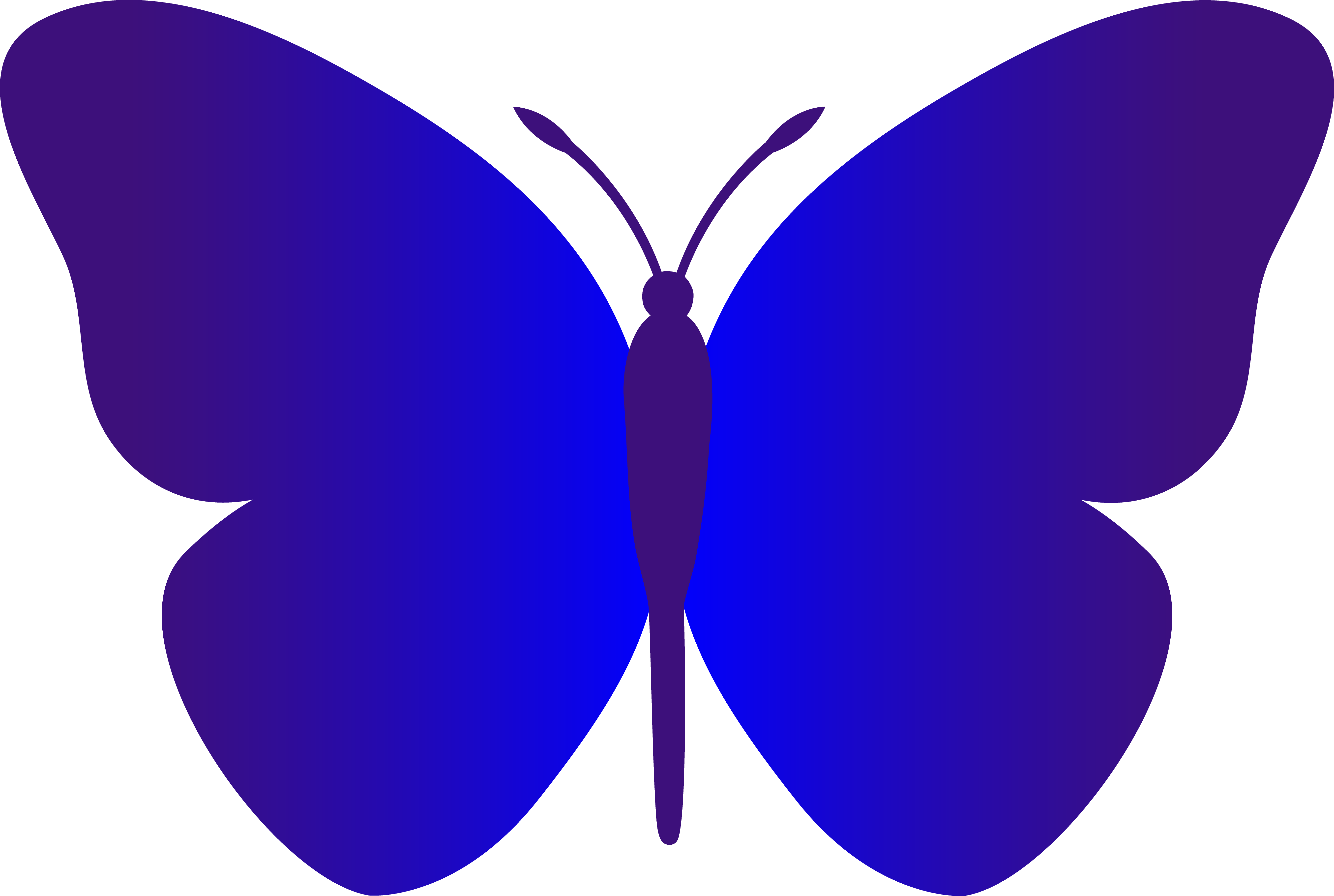 Clipart purple butterfly with hearts on wings