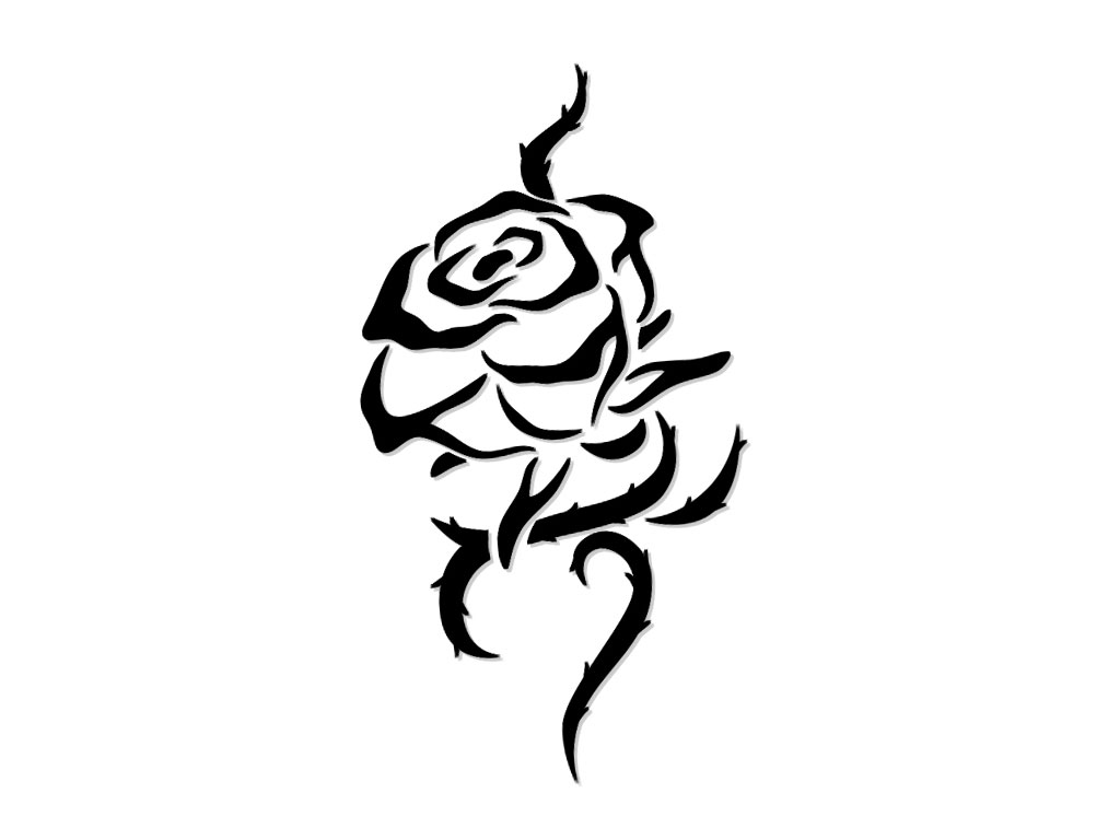 Black And White Flower Tattoo Designs