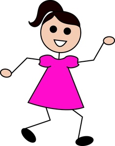 Little girls clip art