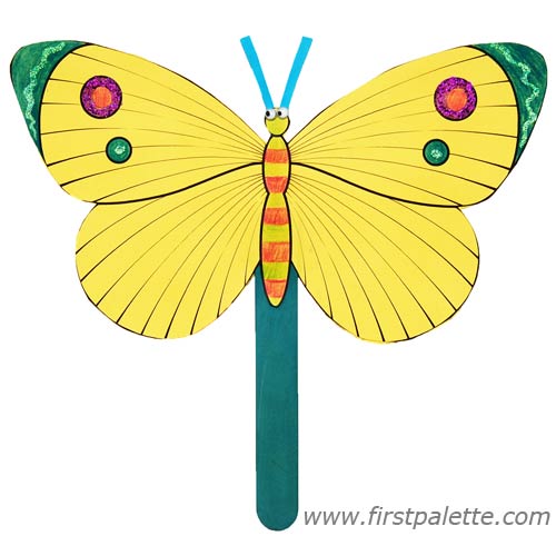 Summer Butterfly Fan Craft | Kids' Crafts | FirstPalette.com