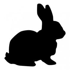 Easter bunny silhouette clipart