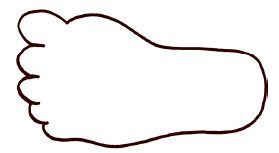 Clipart footprint outline