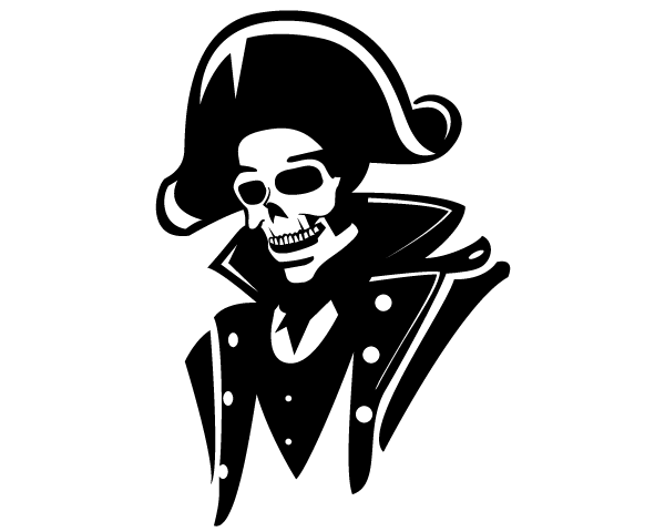 Admiral Skull Vector Image | 123Freevectors