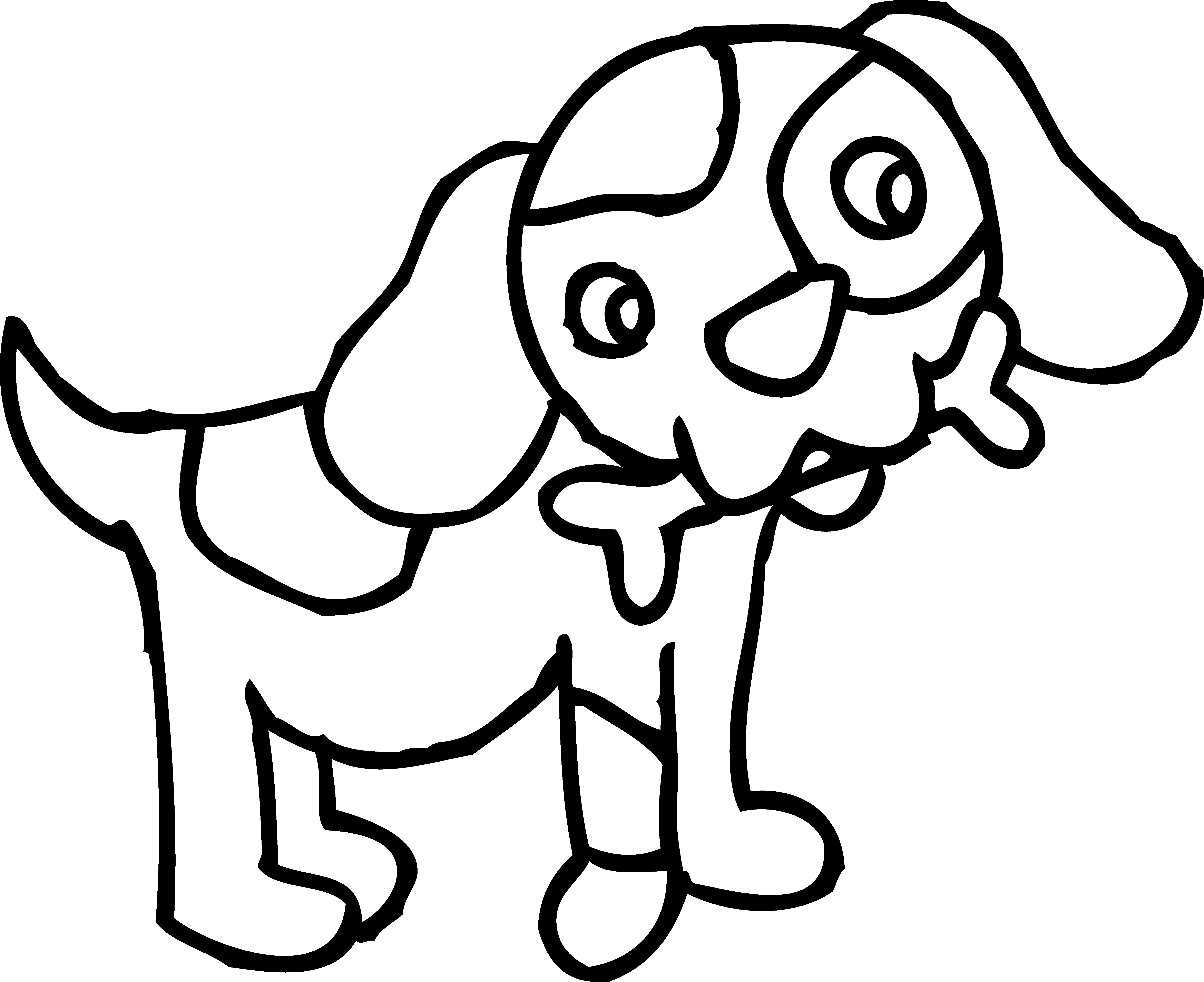 Black and white clipart of dog - ClipartFox