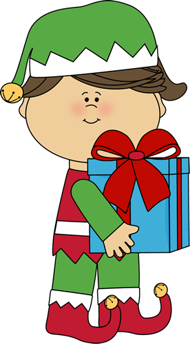 Female christmas elf clipart