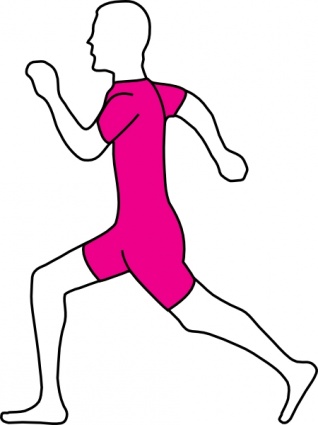 Free running man clipart