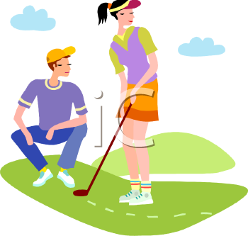 Couples Golf Clipart