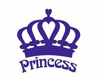 princess crown decal – Etsy