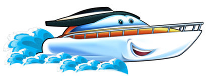 Speed Boat Cartoon Clipart